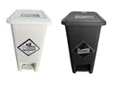 Dúo Papelera Plástica Pedal 12 litros