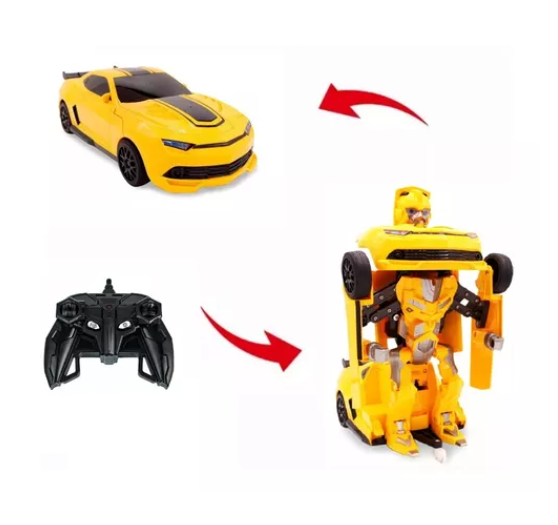 Carro Robot Transformable Bumblebee a Control Remoto Con Sonidos y Luces