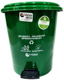 Punto ecológico 3 puestos con pedal Capacidad de 12 litros