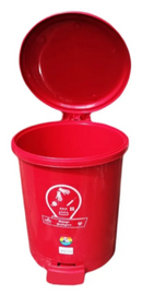 Punto ecológico 3 puestos con pedal Capacidad de 13 litros LUXURY