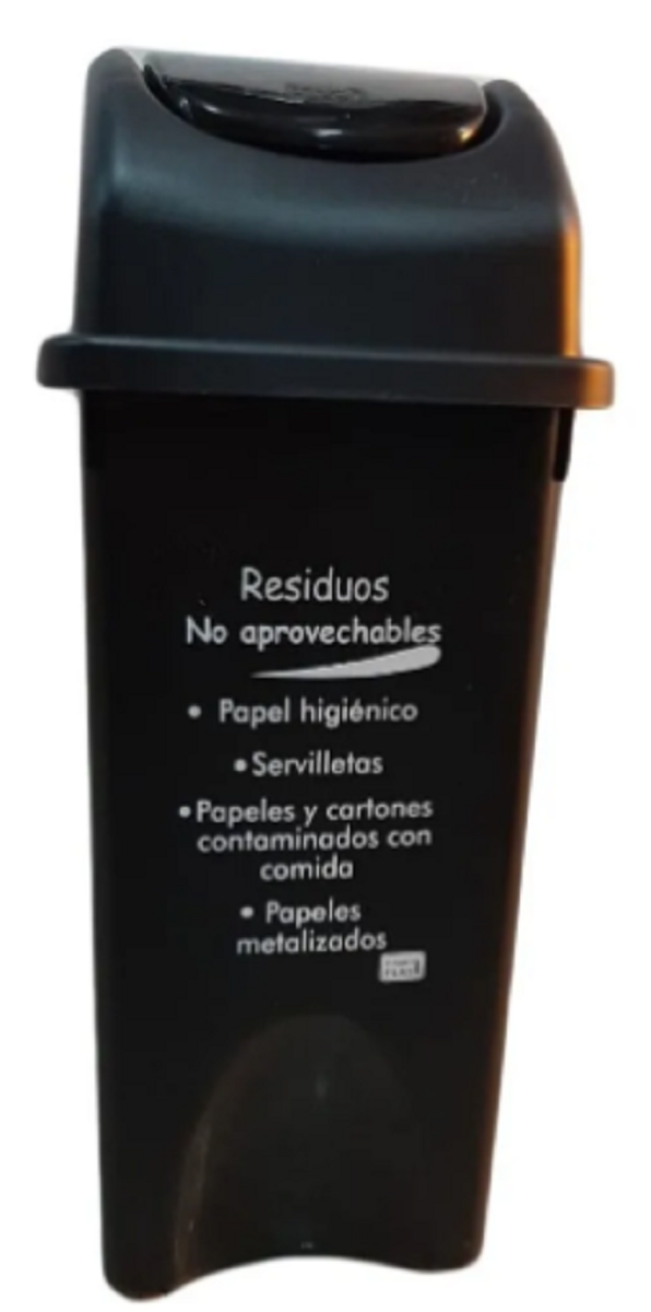 Caneca Papelera Plástica De 35 Litros Para Residuos