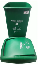 Papelera Plástica De 36 Litros Tapa Vaivén Punto Ecológico