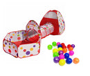Carpa plegable con túnel y piscina de pelotas + 200 pelotas