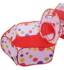 Carpa plegable con túnel y piscina de pelotas