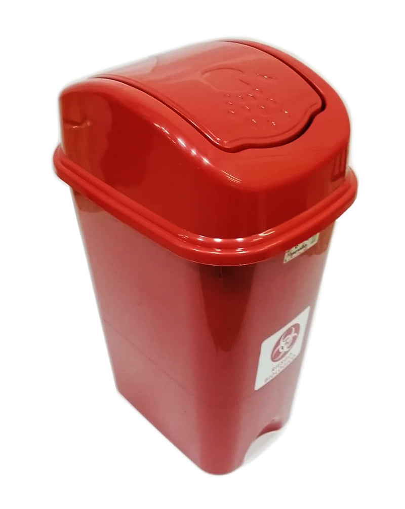 Caneca Plástica De 40 Litros Tapa Vaivén Para Reciclaje