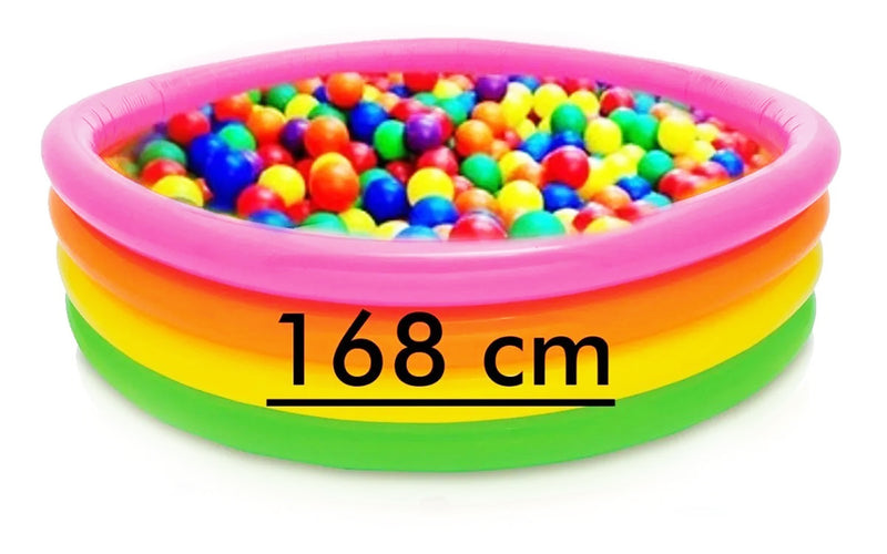 Piscina De Pelotas 1.68 Cms Grande + 250 Pelotas + Inflador