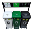 Punto ecológico 3 puestos con vaiven Capacidad de 53 litros ESTRA