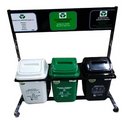 Punto ecológico 3 puestos con vaiven Capacidad de 10 litros COLPLAST